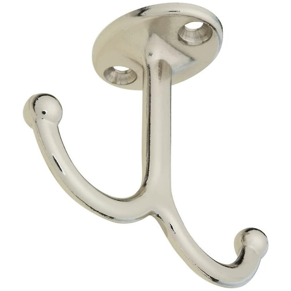 N245-837 V165 Undershelf Coat Hooks In Nickel, 2 Pack