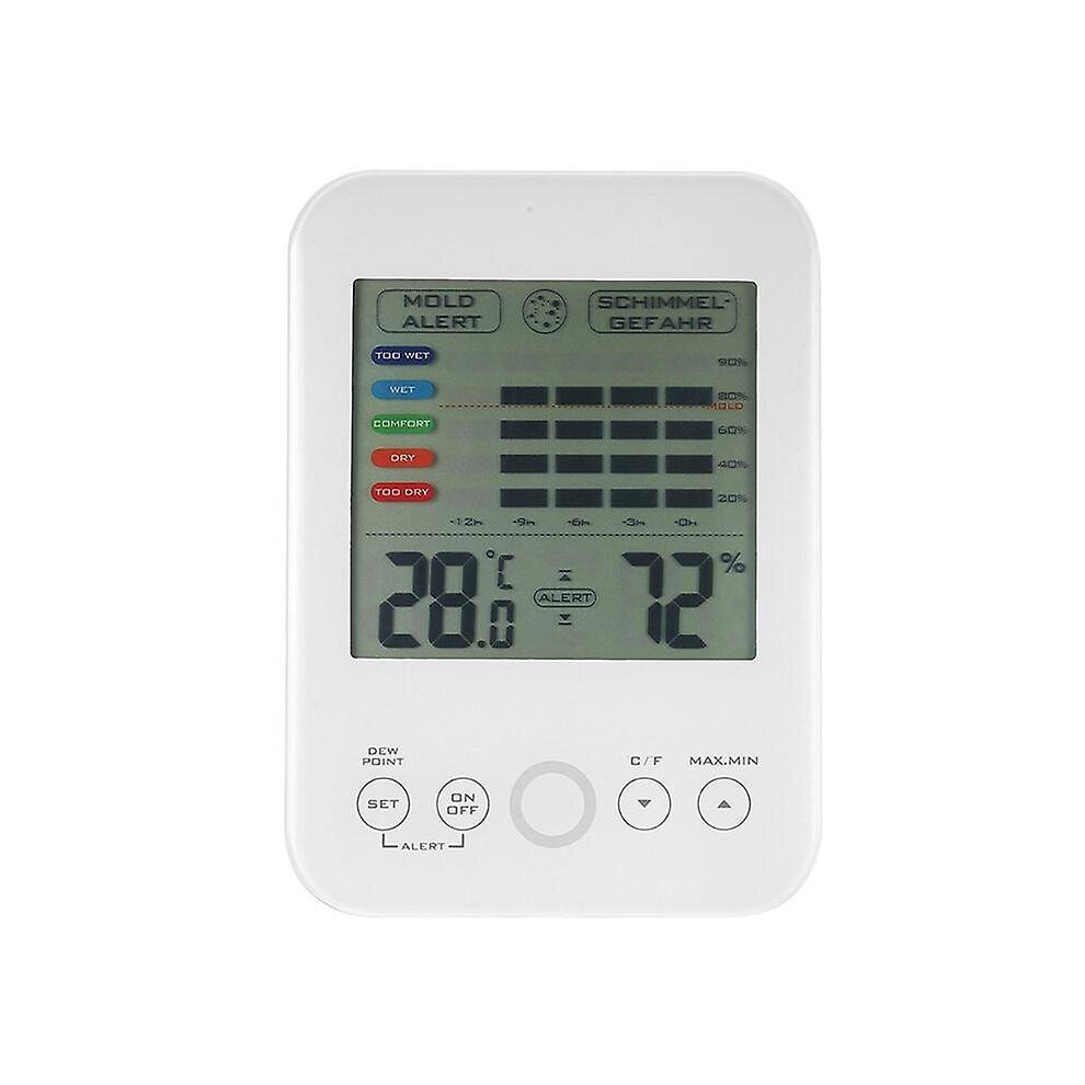 Mold Alarm Digital Hygrometer Thermometer With Mold Alarm And Lcd Display Touch Screen Indoor Thermometer And Hygrometer 5-level Scale