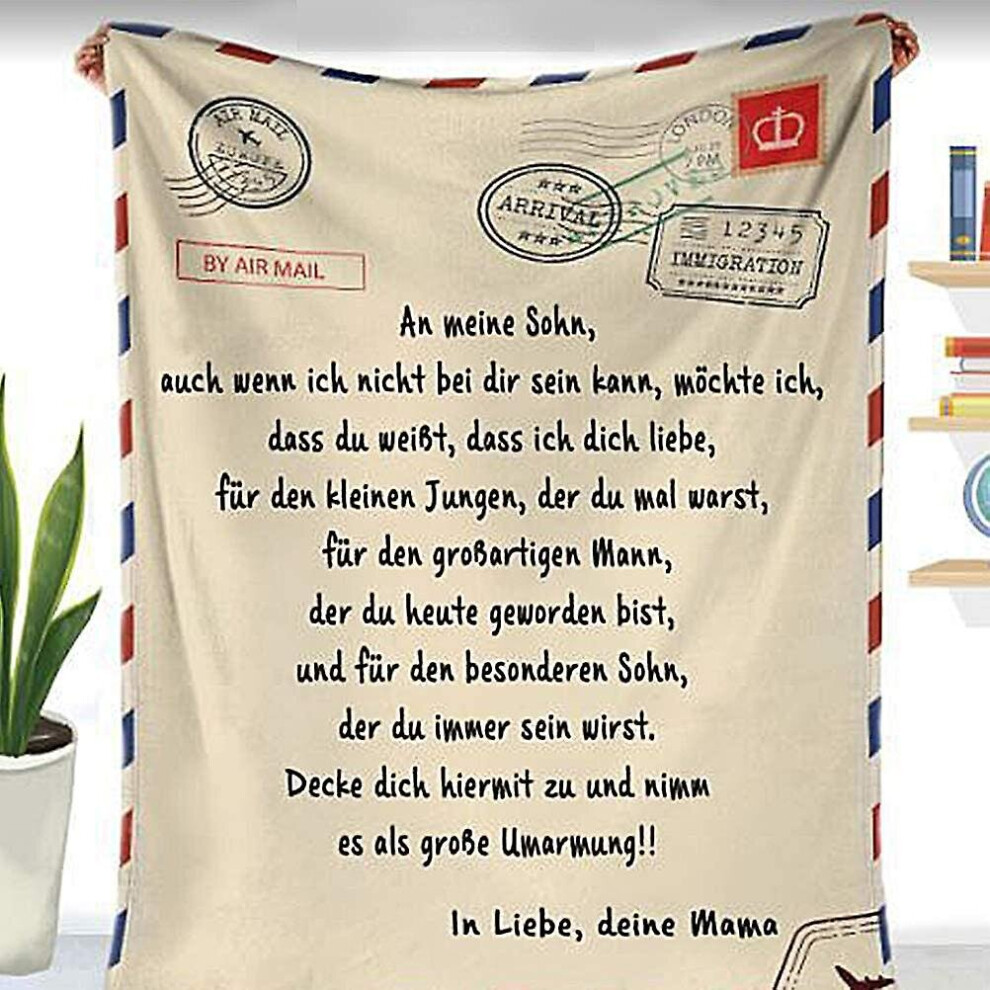 Letters Blanket, Personalized Love Letter Flannel Blanket To My Son Fr Light