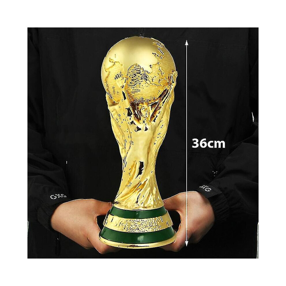 (36CM) World Cup Football Trophy Resin Replica Trophy Model Soccer Fan Souvenir Gift