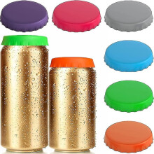 Soda Can Lids, 6-pack Reusable Silicone Can Covers For Soda/beverage/beer, Fits Standard Soda Cans (multicolored)