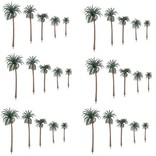30 Pcs Model Trees For Palm Tree Building Model Trees Cake Topper Easy To Use Gft