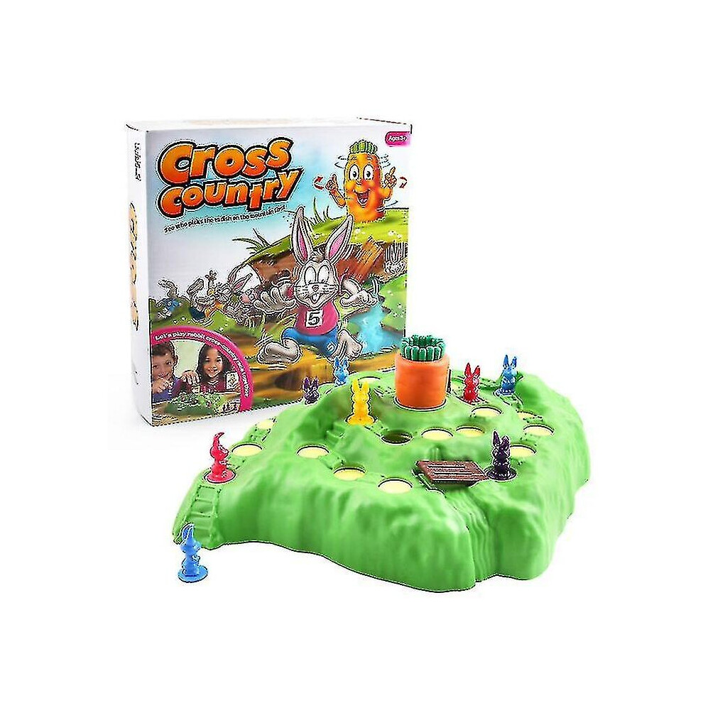 Children's Checkers Bunny Cross Country Competition To Defend The Carrot Bunny Trap Game Board Game