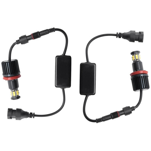 1 Pair 120w 12led Car Angel Eye Headlights For E82 E90 E92 E60 E61 E63 E89 X6 H8