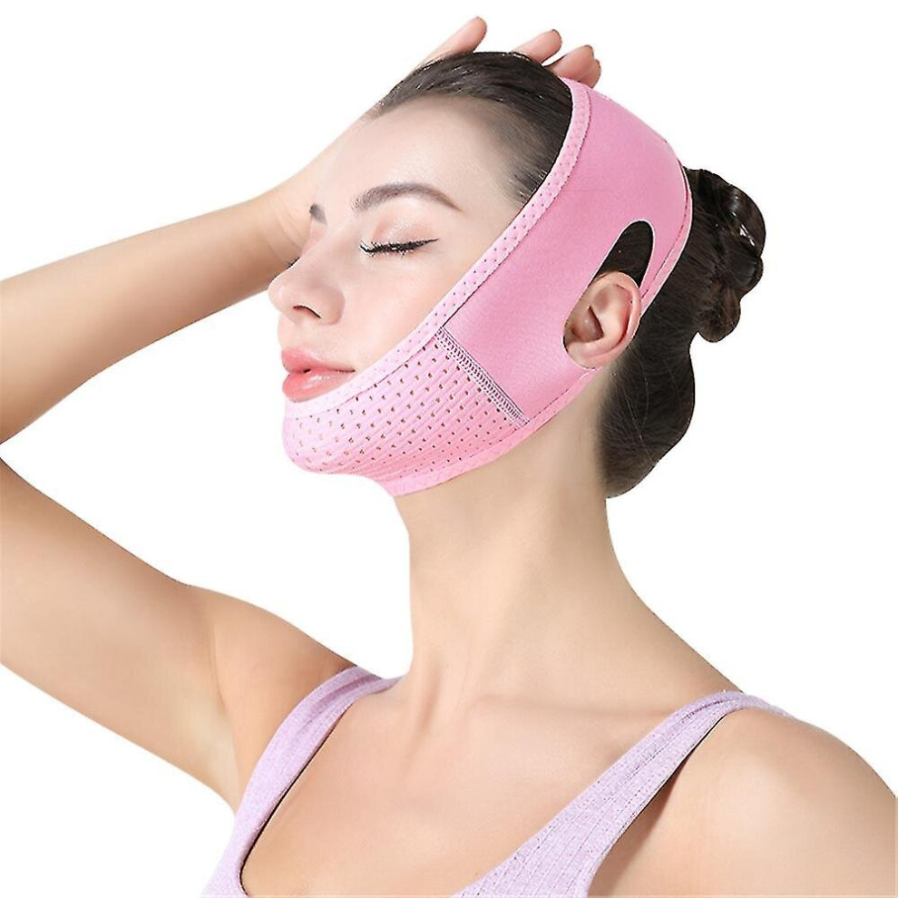 Womens Reusable V Lift Facial Contours Face Band Line Mask Facial Slimming Strap Double Chin Reducer