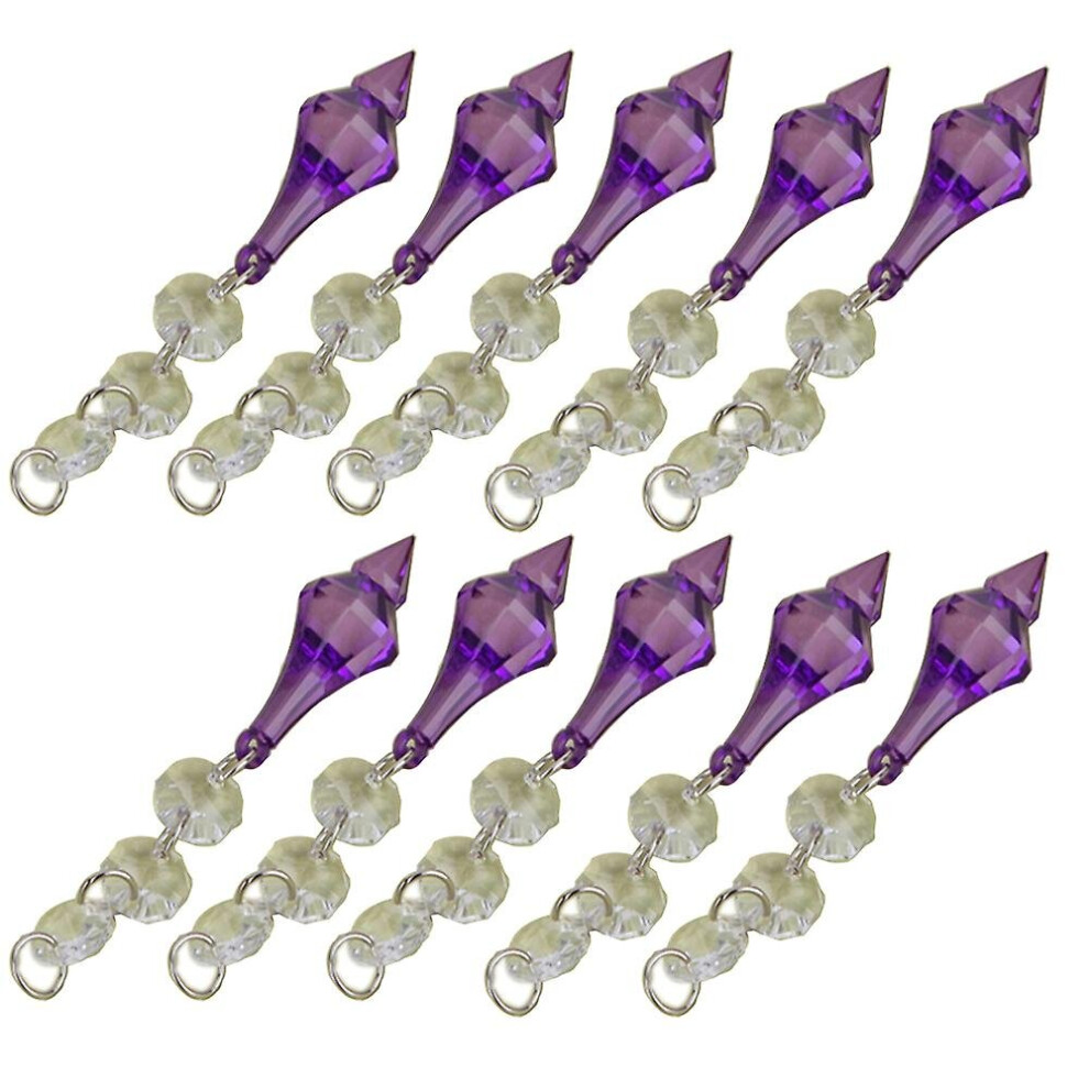 10pcs Crystal Chandelier Prism, Acrylic Crystal Chandelier Prism Pendant Glass Crystal