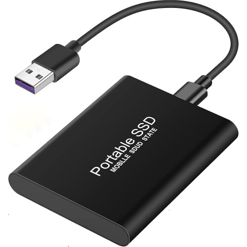 2TB Portable External Hard Drive - Ultra-Slim, Waterproof & Shockproof, USB 3.0, Black, Universal Compatibility (Windows/Mac/Linux/Android/PS4)