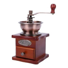 Manual Coffee Grinder, Retro Coffee Bean Hand Grinder Antique Mini Hand-crank Roller Drive Grain Burr Mill Home Kitchen Office Classic Coffee Machine - Refurbished