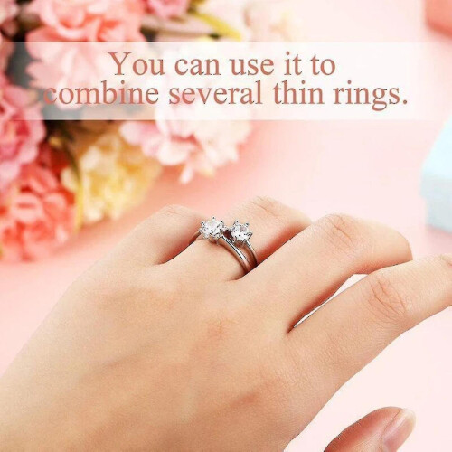 1/2/5set Ring Re-sizer 8 Sizes Transparent Re-sizer For Prevents Ring From Sliding Off 1