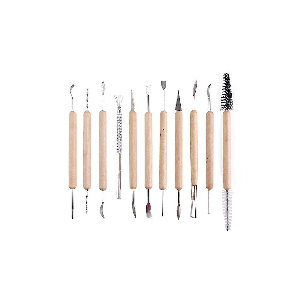 11/21/25/61 Pcs ceramic clay tools set polymer clay tools pottery tools set wooden pottery sculpting clay cleaning carved tool