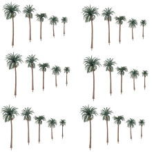 30 Pcs Model Trees For Palm Tree Building Model Trees Cake Topper Easy To Use Gft