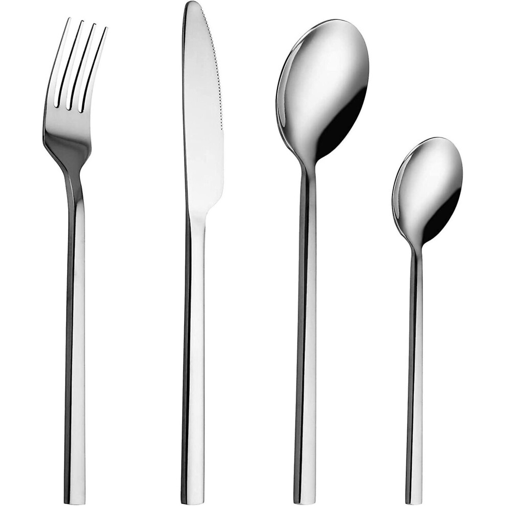 Cutlery Set. 24 Piece Stainless Steel Flatware Set Including Knives Forks Spoons Teaspoons Cutlery Set