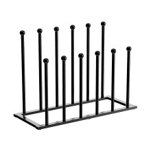 Free Standing Shoe Racks Black Metal Boot Rack, For Dorm Room,closet,patio Outdoor, For 6 Pairs