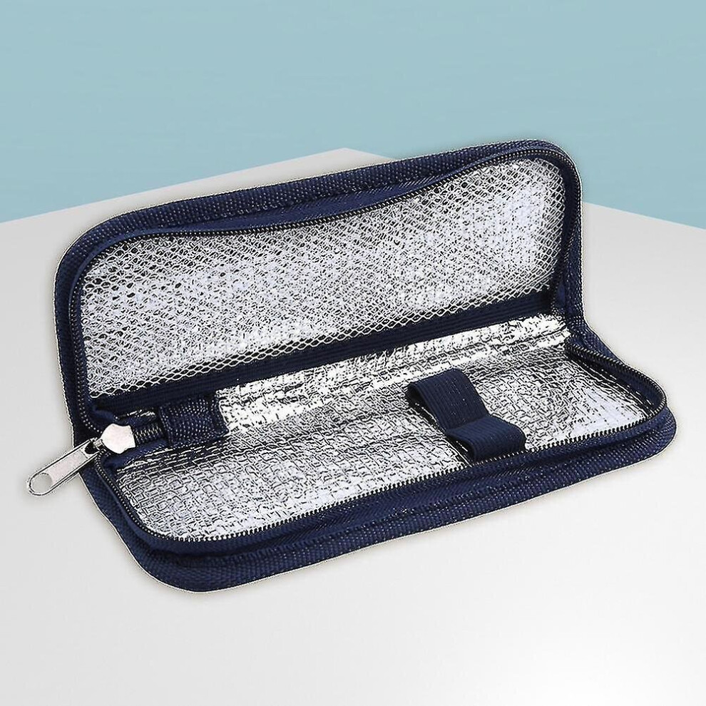 Black Medical Cooler Bag For Diabetic Small Insulation Durable Travel (Black)
