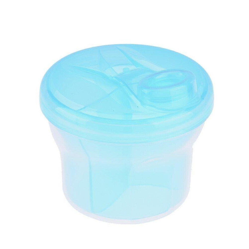 Non-spill Rotating Milk Powder Formula Dispenser Portable Outdoor Food Container 3 Compartments Storage Feeding Infant