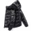 (black, XL) Shiny Down Jacket Winter Jacket Stand Collar Down Jacket With Hood 1