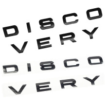 2 Set 3d Glossy Black Letter Discovery Car Rear Front Badge Emblem Decal Sticker-glossy Black