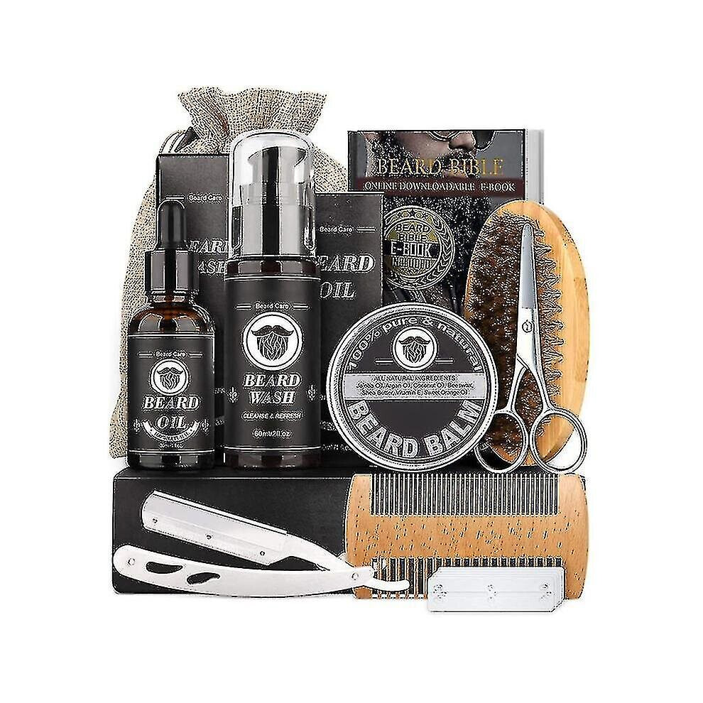 Beard Care Kit For Men, Fathers Day Gifts, Beard Mustache Grooming Kit