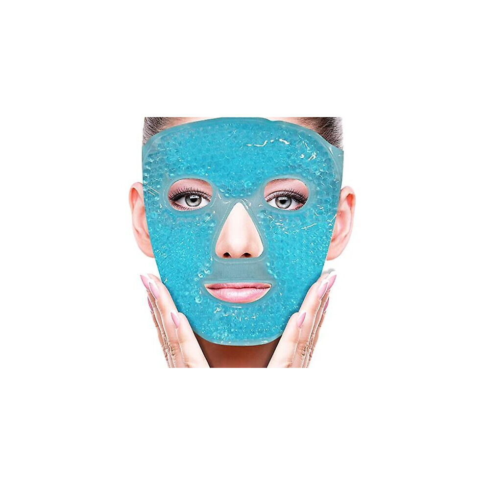 [blue]cold Face Eye Mask Ice Pack Reduce Face Puff,dark Circles,gel Beads Hot Heat Cold Compress Pack,face Spa For Woman Sleeping, Pressure, Headaches