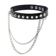 Pu Leather Choker O Ring Vintage Gothic Punk Choker Fancy Dress Rock Choker Necklace Collar Choker(1pc, Black)