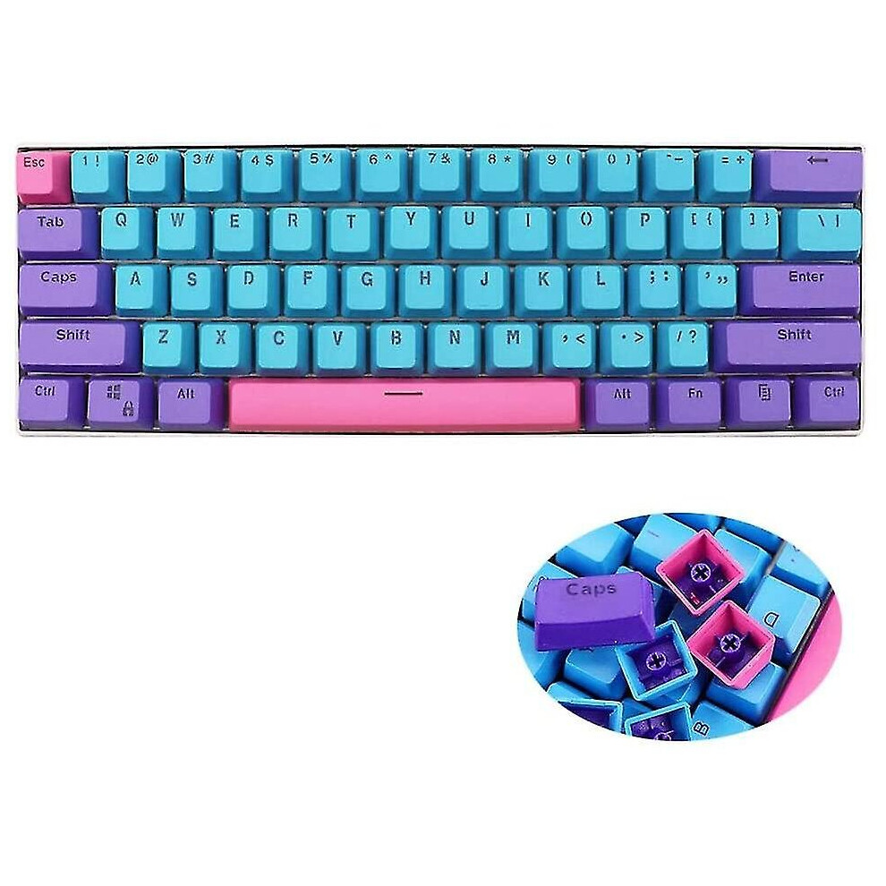 (Blue) 61 Pbt Keycaps 60 Percent, Ducky One 2 Mini Keycaps Oem