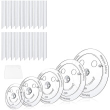 Cake Supports For Multi-tier Cakes Cake Stand 5 Levels (9/12/16/20/26cm)) With 20 Plastic Dowel Rai