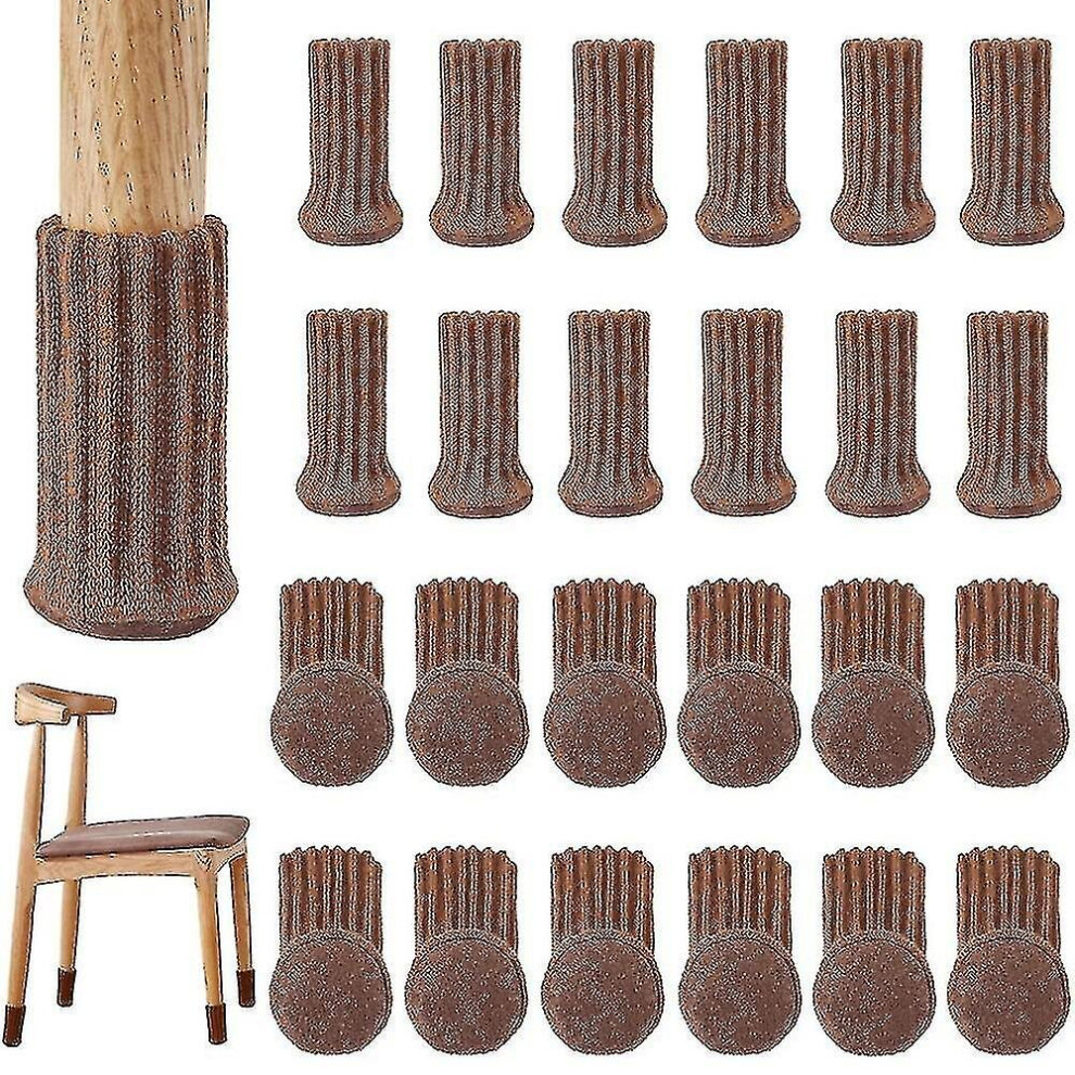 24pcs Chair Socks High Elastic Furniture Socks Pads Non-slip Chair