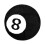 8 Ball Rug - 32 Inch White 1