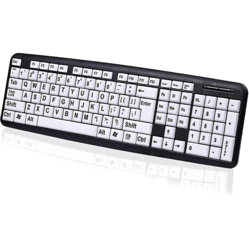 Large Print Keyboard Wired Large Letter Key Keyboard Usb Keyboards For Visually Impaired 1