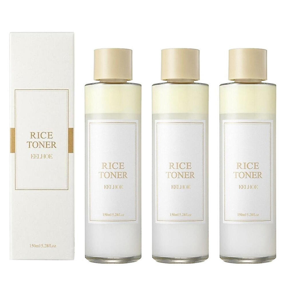 (3pcs) Rice Toner Deep Hydrating Redness Soothes Skin Brightening 150ml