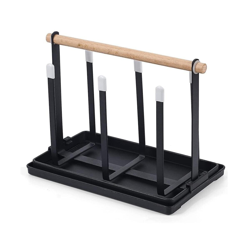Holder,dish Drainer Bottles,6 Stand, Metal Cup Holder With Tray And Dryer For Bottles And Cups