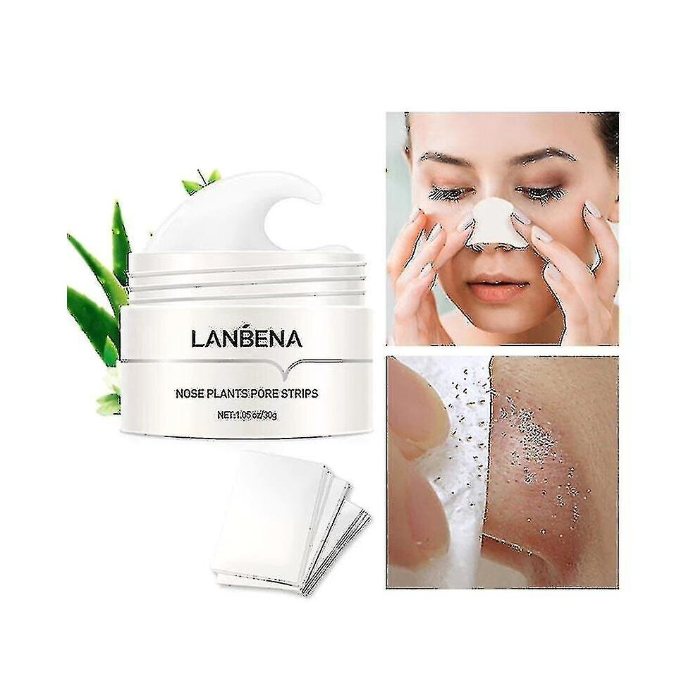 Lanbena Plant Pore Strips Blackhead Remover Nose Acne Clean Peel Off Mud Strips