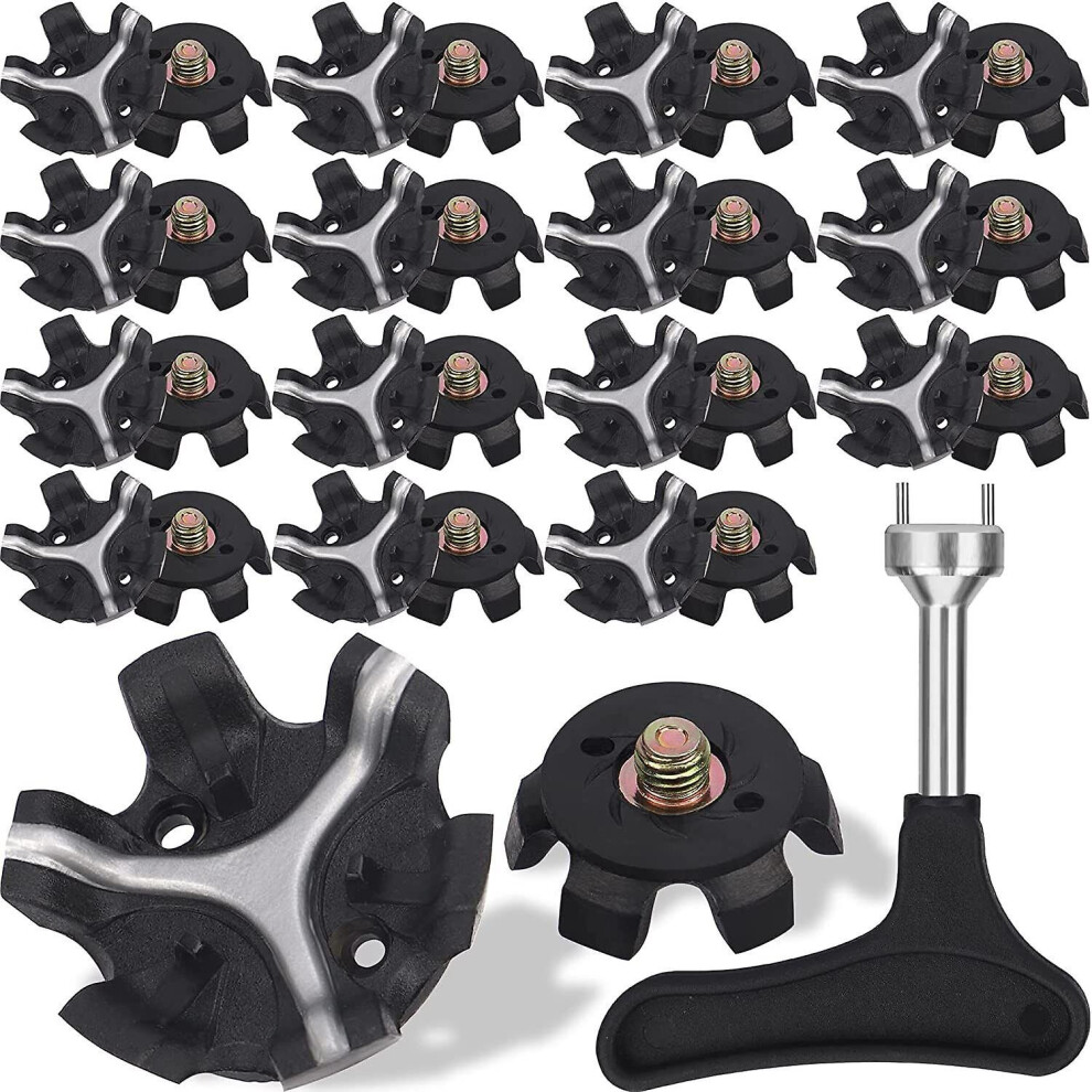 30pcs Golf Spikes Golf Shoe Spikes Replacements Golf Shoe Studs Golf Spikes Cleats With Wrench Tool