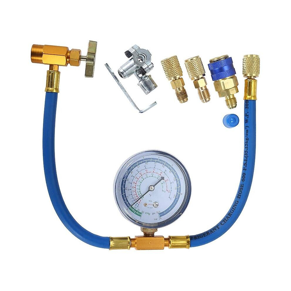 R134a Charging Hose To Refrigerator -with Air Conditioning Gauge - Refrigerant R134a Can Tap To R-1