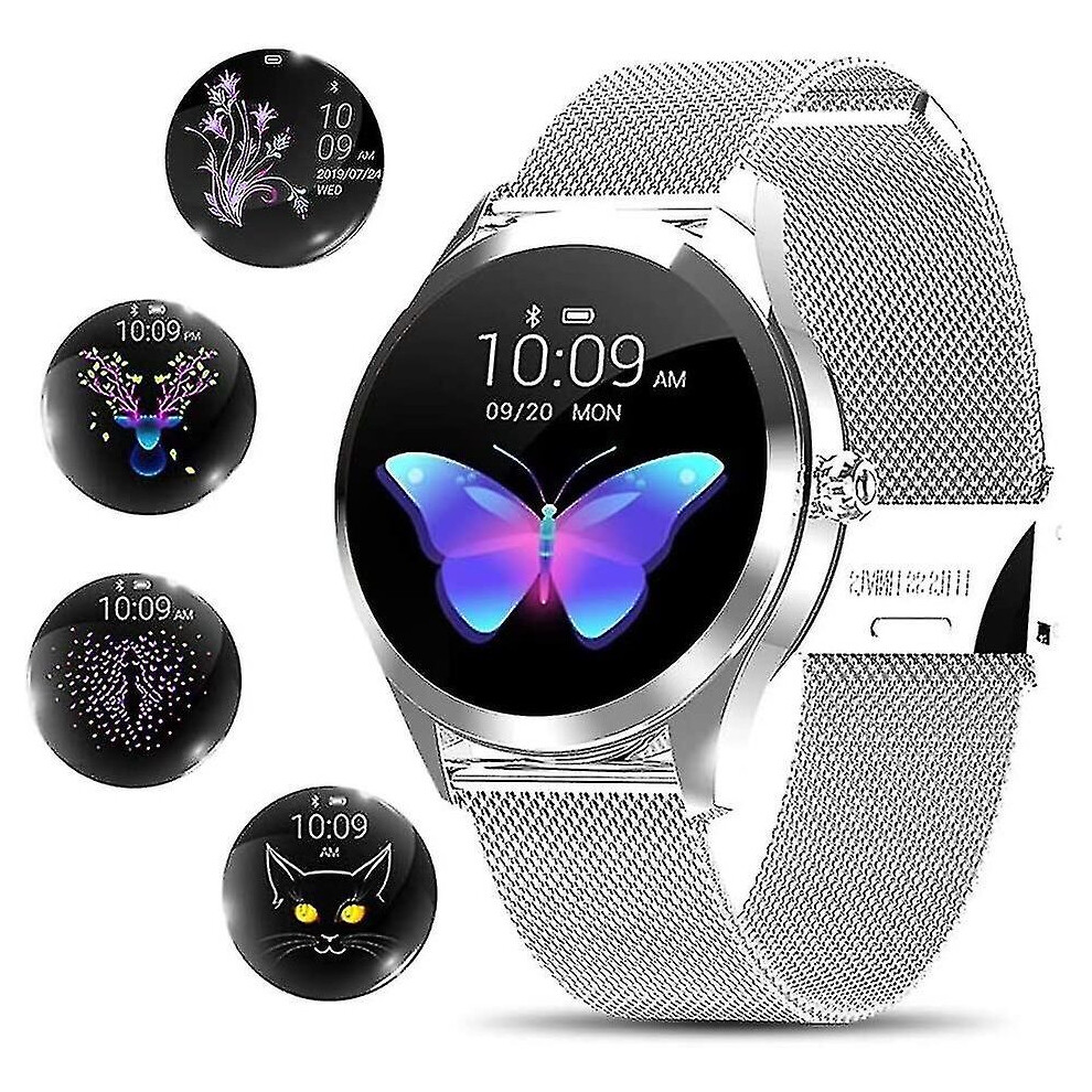 (silver) Smart Watch For Women, Novel/stylish/beautiful Smartwatch Bluetooth Fitness Tracker For Ladies With Ip68 Waterproof
