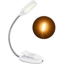Reading Lamp Book Clamp Rechargeable With 3 Levels Of Brightness And 3 Colors And 60 Hours Duration, Reading Light Book Super Light For Comfortable Us