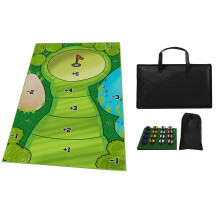 (100*60cm) Indoor Casual Golf Game Set,golf Putting,royale Golf Game,golf Hitting Mats Hotdeal Green Bag 100% New