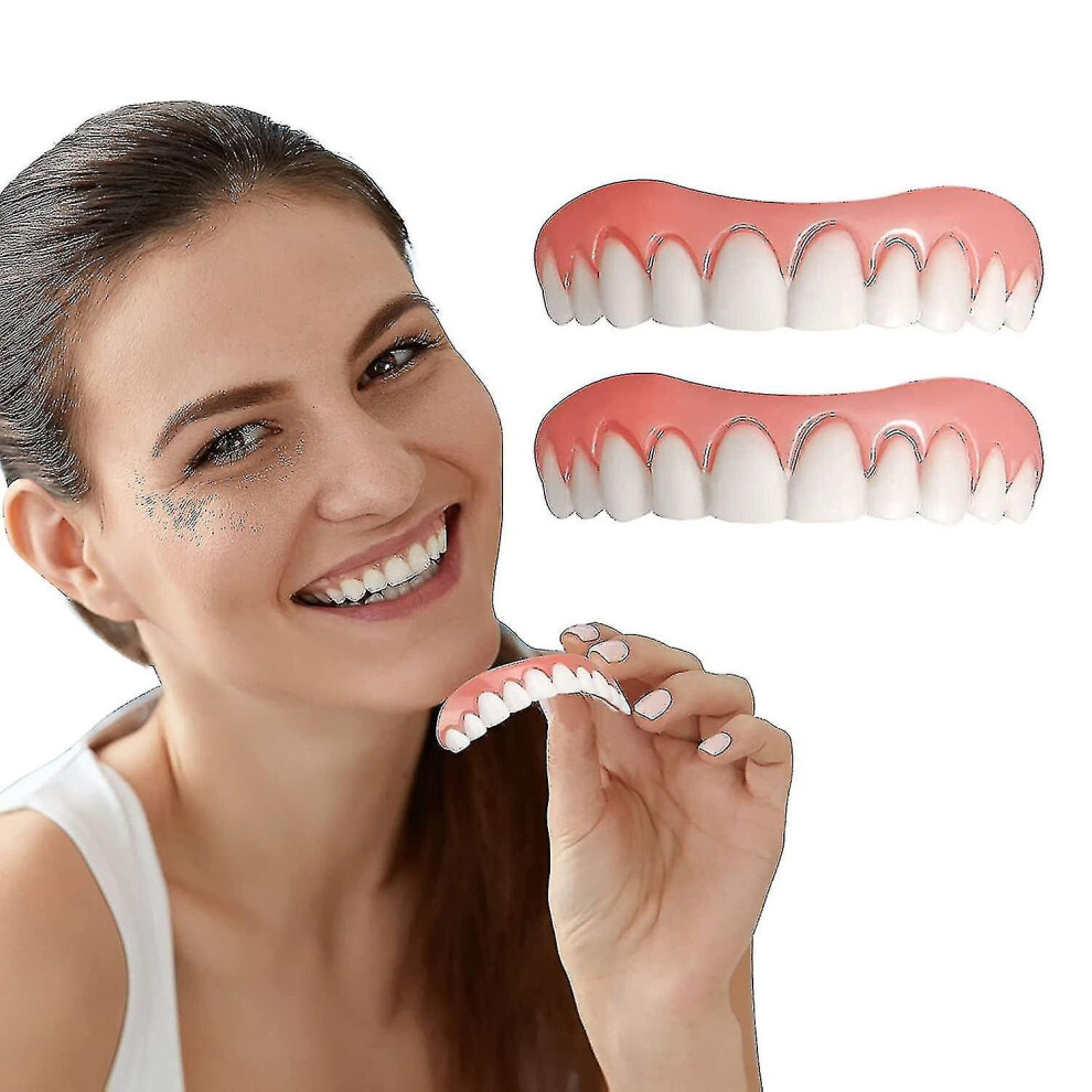 2 Pack, Fake Teeth, Cosmetic Teeth,comfortable Upper Jaw Denture