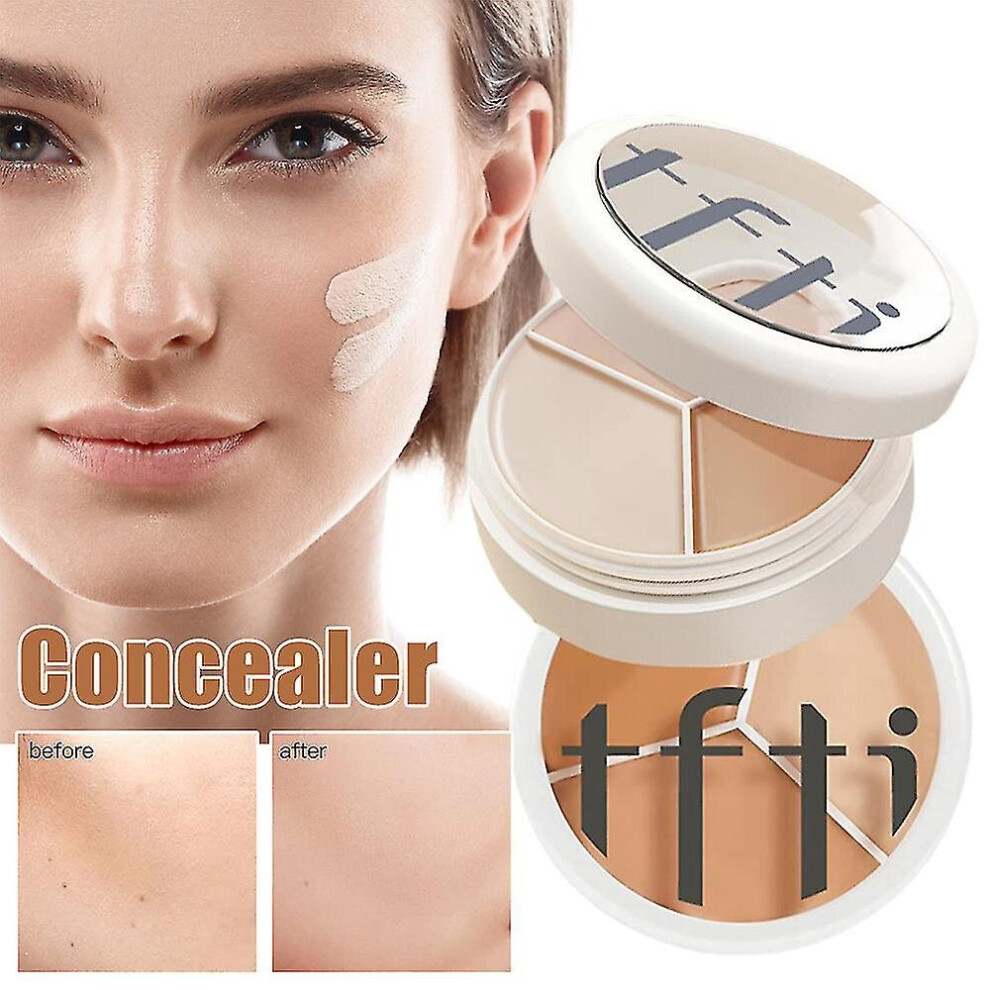 Tfit Full Cover Concealer Palette, Tri-color Concealer Makeup , Corrects Dark Circles Red Marks Scars, Waterproof Long Lasting Concealer