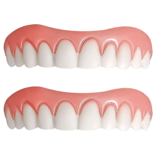 2 Pack, Fake Teeth, Cosmetic Teeth,comfortable Upper Jaw Denture 2