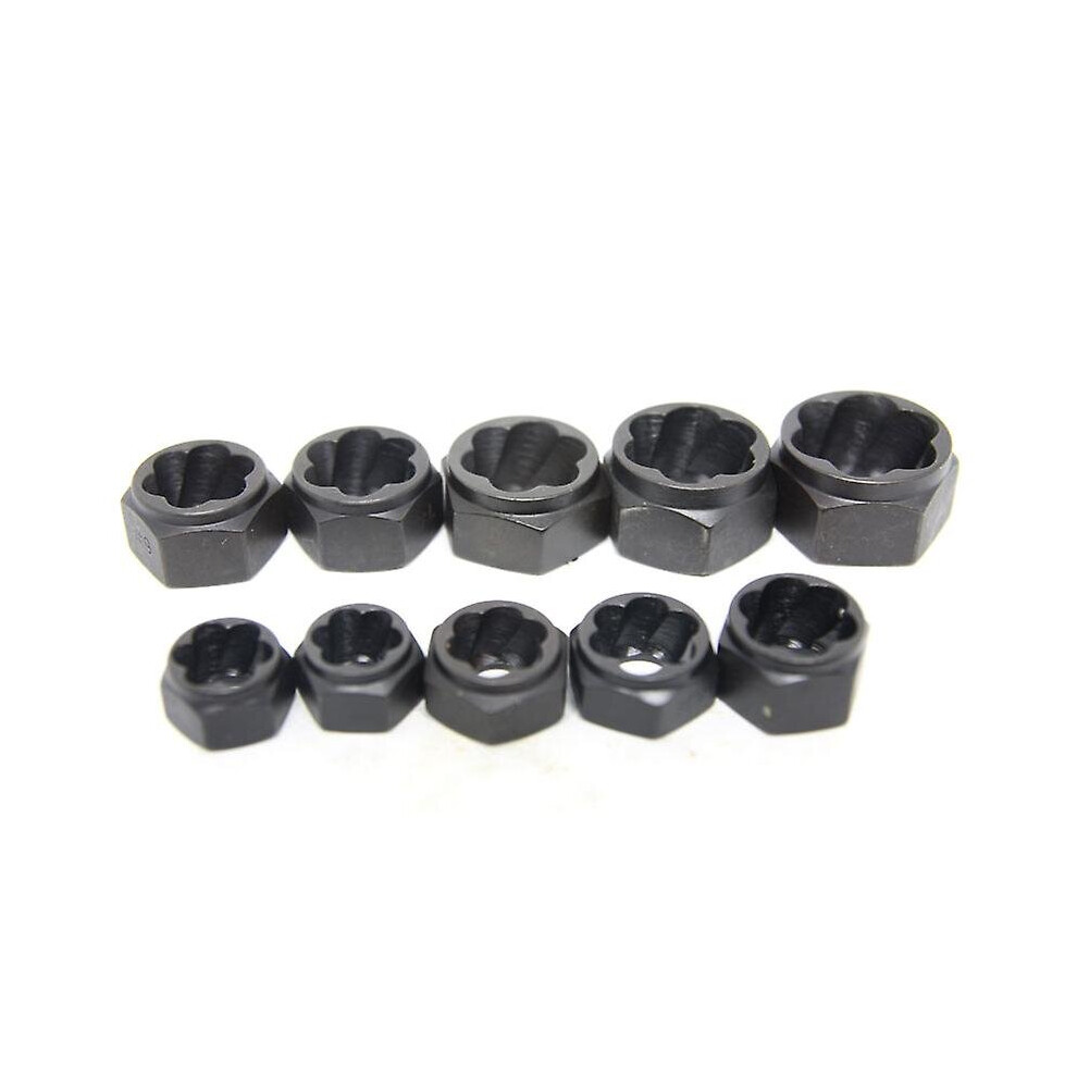 10pcs Damaged Nut Bolt Remover Stud Extractor Set Metric Broken Bolt Removal Kit