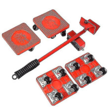 Ays 5pcs Set Furniture Mover Transport Tool Furniture Lifter Moving Wheel Roller Bar Heavy Stuff Transport Hand Tool--