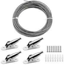 10m Stainless Steel Wire Rope Coated 2 Mm Steel Rope Adjustable Curtain Rope Hanging Rope With Moun