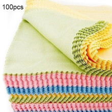 100 Pcs Microfiber Mixed Color Screen Camera Lens Glasses Square Cleaning Cloth Kaesi