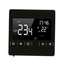 Smart Lcd Touchscreen Thermostat For Home Programmable Electric Floor Heating System Thermoregulator Ac 85-250v Temperature Controller( Color : Black
