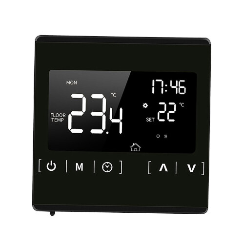 Smart Lcd Touchscreen Thermostat For Home Programmable Electric Floor Heating System Thermoregulator Ac 85-250v Temperature Controller( Color : Black