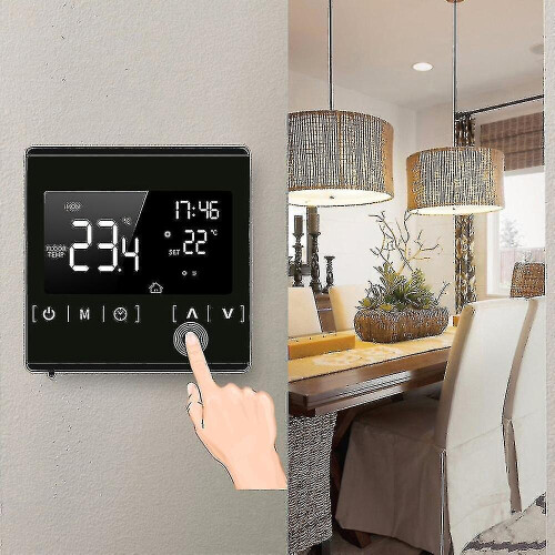 Smart Lcd Touchscreen Thermostat For Home Programmable Electric Floor Heating System Thermoregulator Ac 85-250v Temperature Controller( Color : Black 2