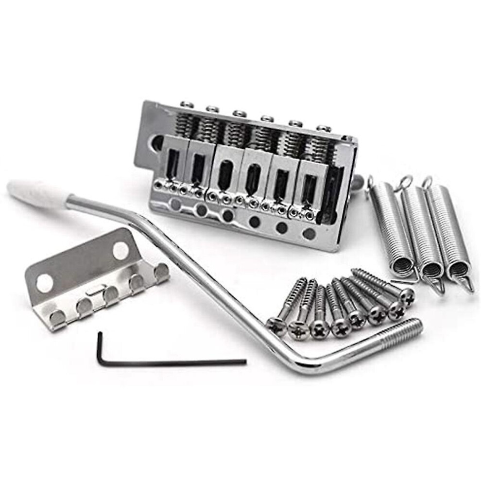 52.5Mm Guitar For Tremolo Bridge Set For Strat Electric Guitar Replacement, Silver