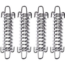 4 Pieces Tent Spring Buckles Steel Spring Awning Tent Heavy Duty Rope Tent Rope Buckle Fixing Kit Garden Sail Tensioner Travel Tent Accessories
