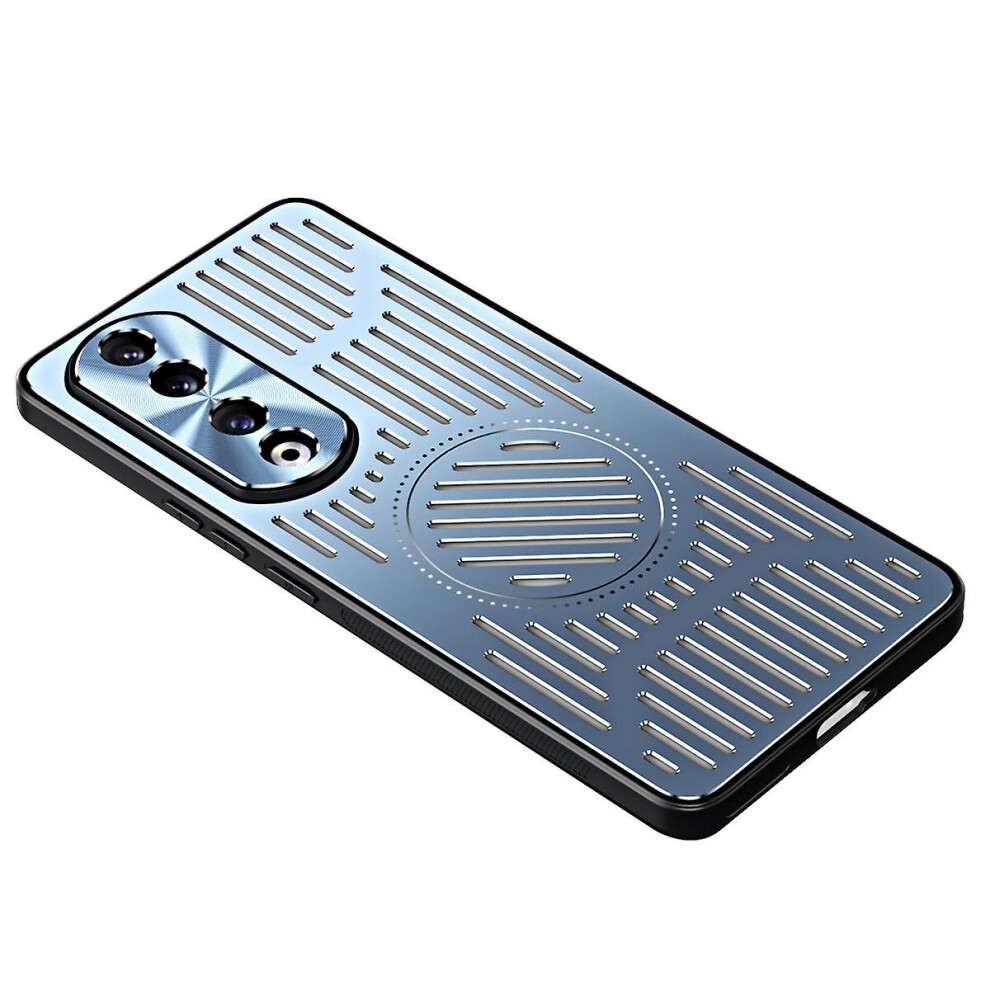 For Honor 90 Phone Case Hollow Heat Dissipation Tpu aluminum Alloy Magnetic Back Cover